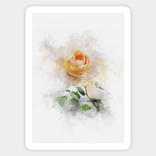 Yellow Rose Watercolor Sticker